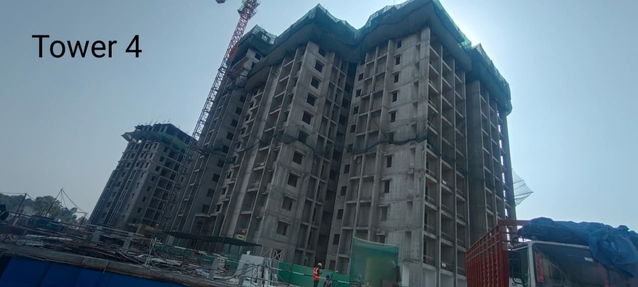 DSR The Address Tower 4 Construction Work Status - Premium Homes Bangalore