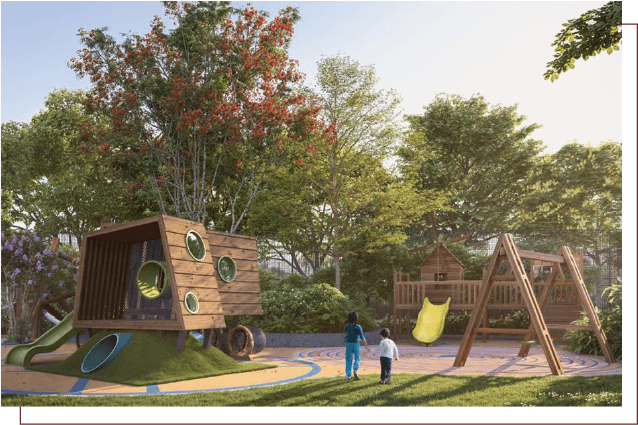 Luxury amenities at DSR The Address including landscaped courtyards, swimming pools, sports courts, clubhouse and wellness spaces on Whitefield–Sarjapur Road