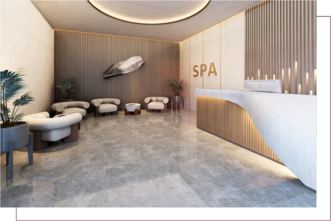 Luxury spa at DSR The Address offering wellness and relaxation for residents on Whitefield Sarjapur Road Bengaluru